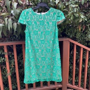 Ivy and Blu Green Lace Dress